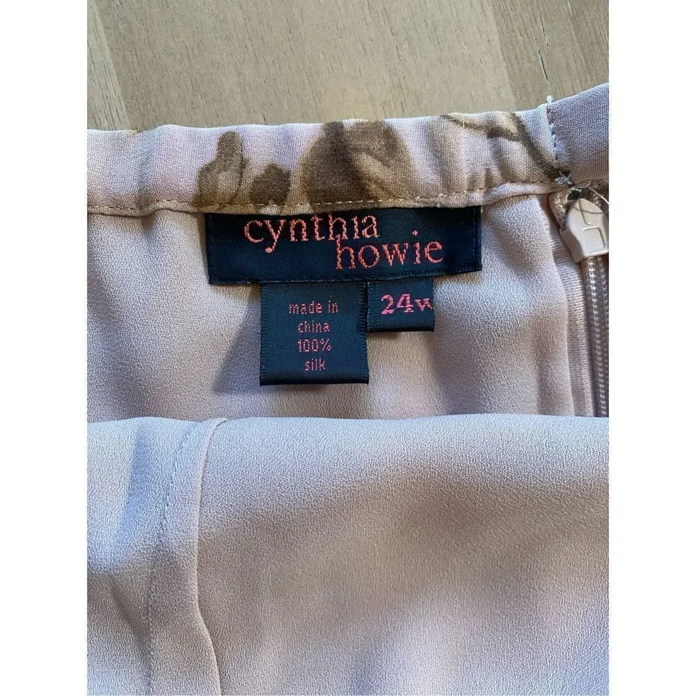 Cynthia Howie Silk Floral Skirt‎